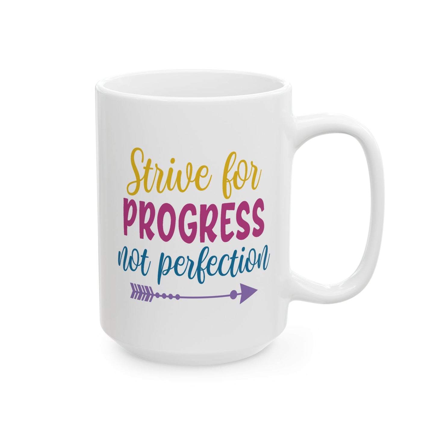 Motivation Mug - Strive For Progress Not Perfection Sticker