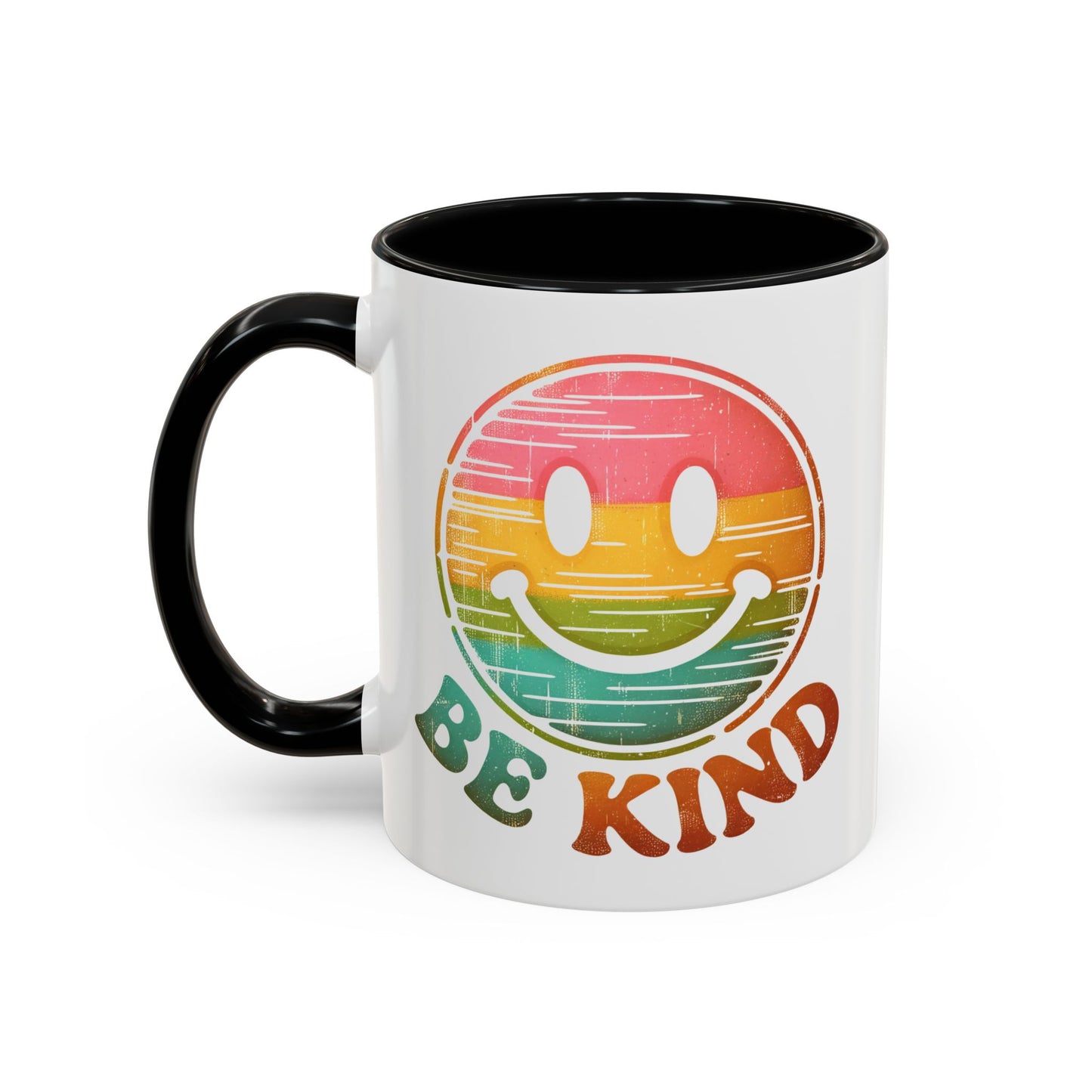 Motivation Mug - Retro Smiley Face Be Kind