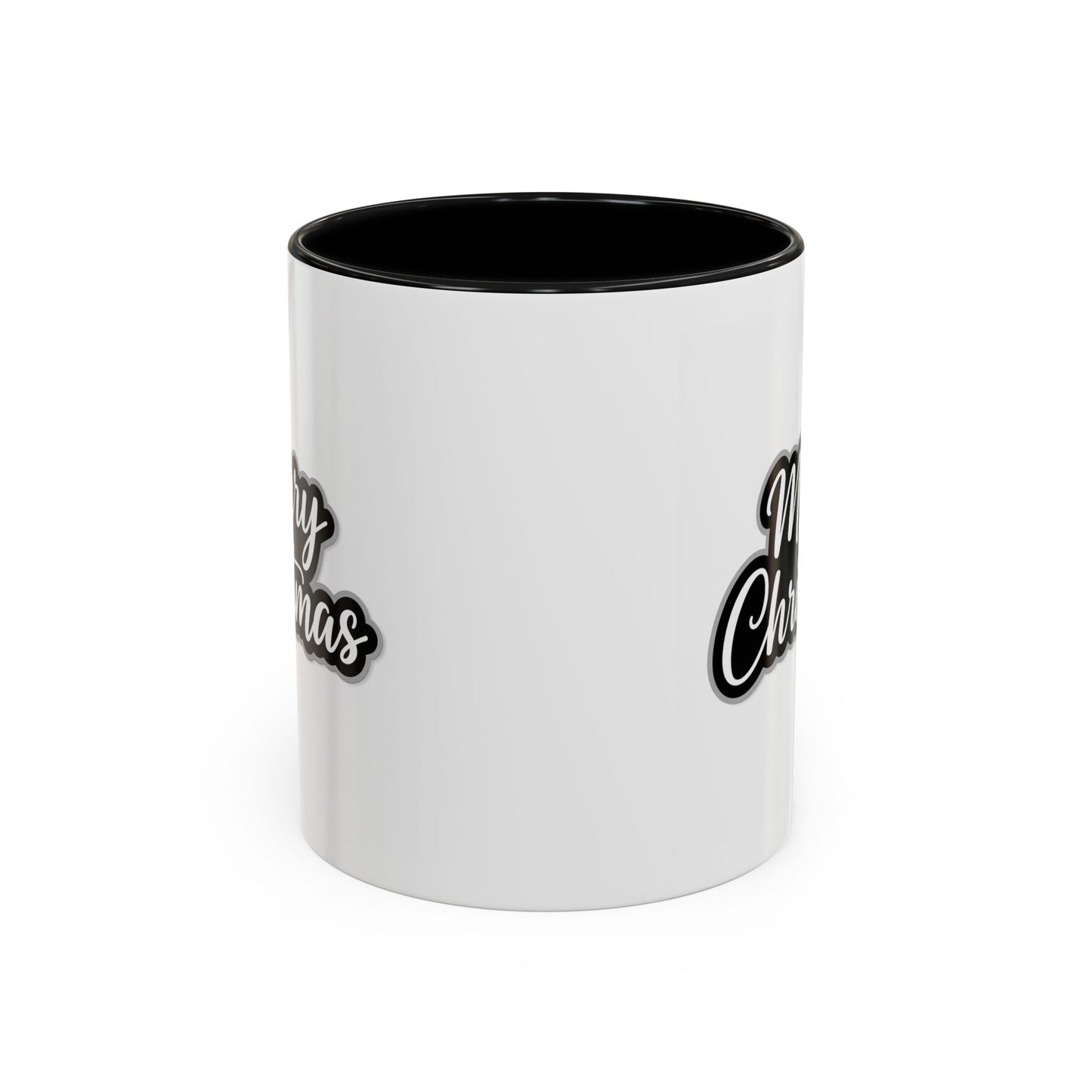 Christmas Mug - Merry Christmas White Black & Grey Text