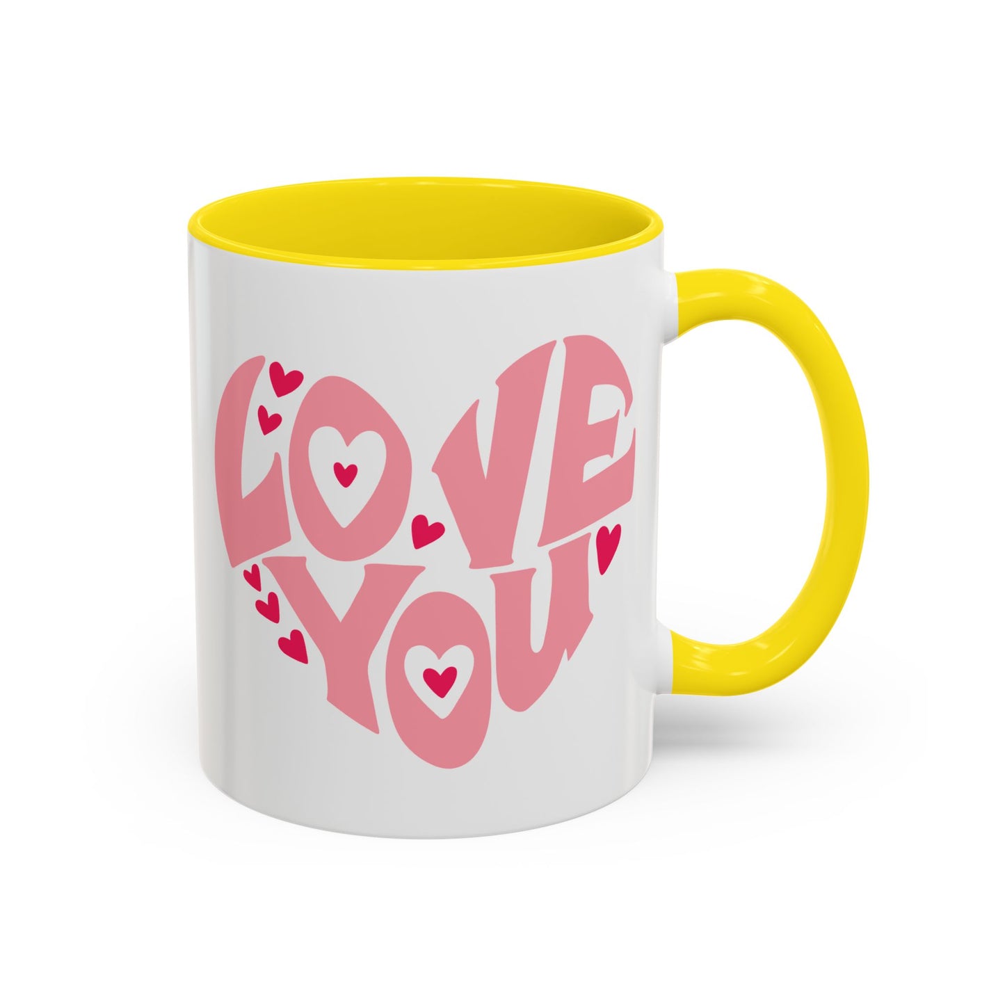 Valentine's Day Mug - Love You Heart Lettering