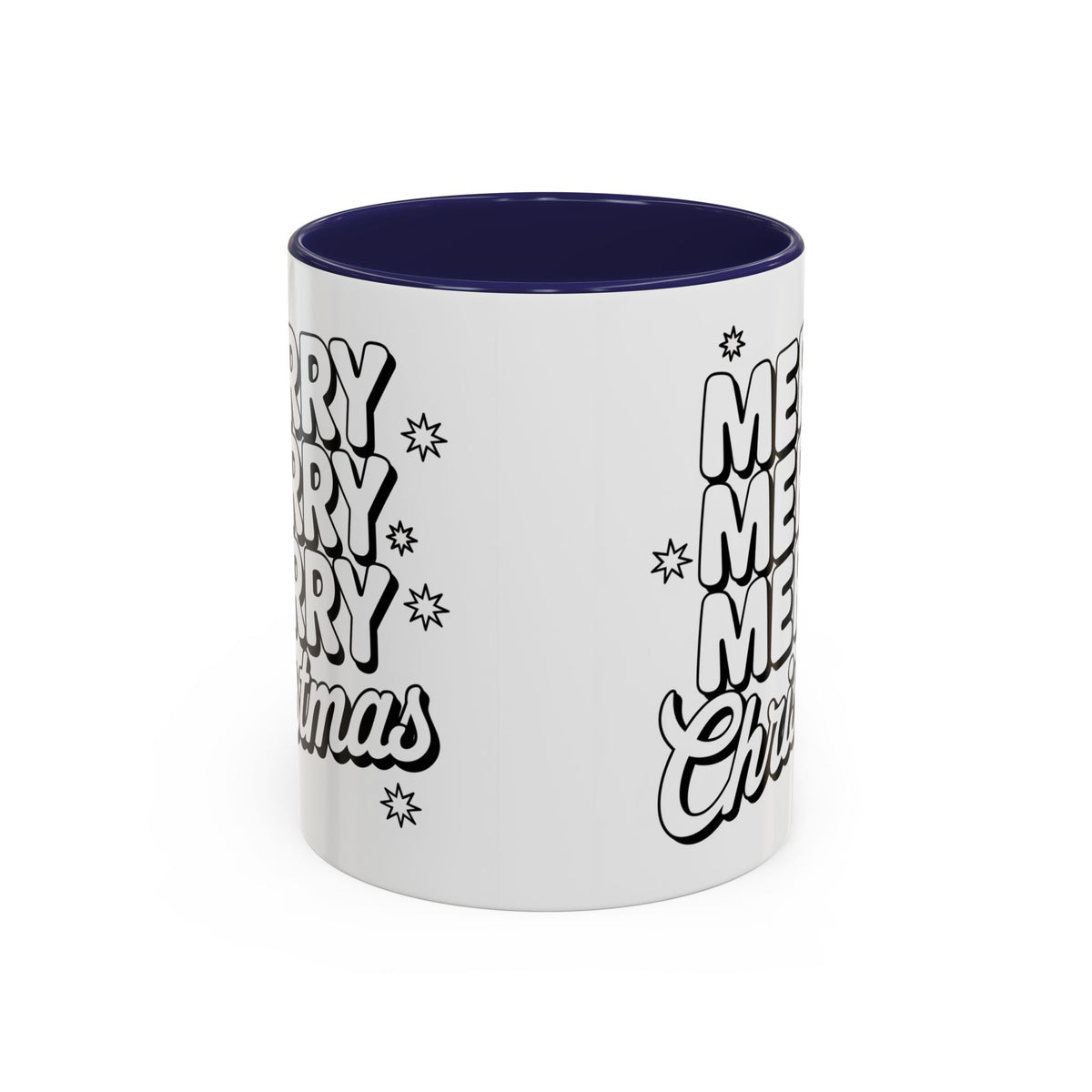 Christmas - Merry Christmas Black & White Embossed Text