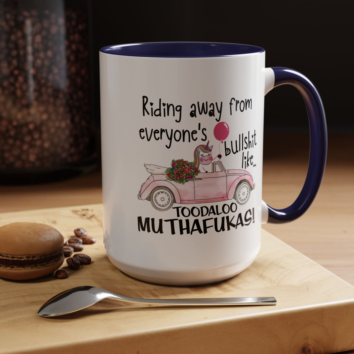 Adult Mug - Riding Away From Everyones Bullshit
