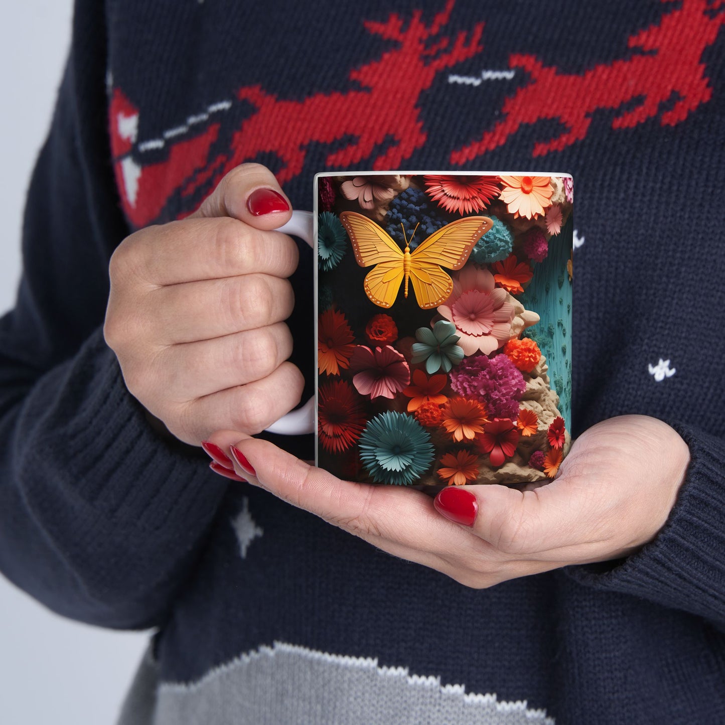 Artistic Mug - Colorful Butterflies 5