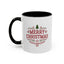 Christmas Mug - Merry Christmas Maroon Text Tree Star