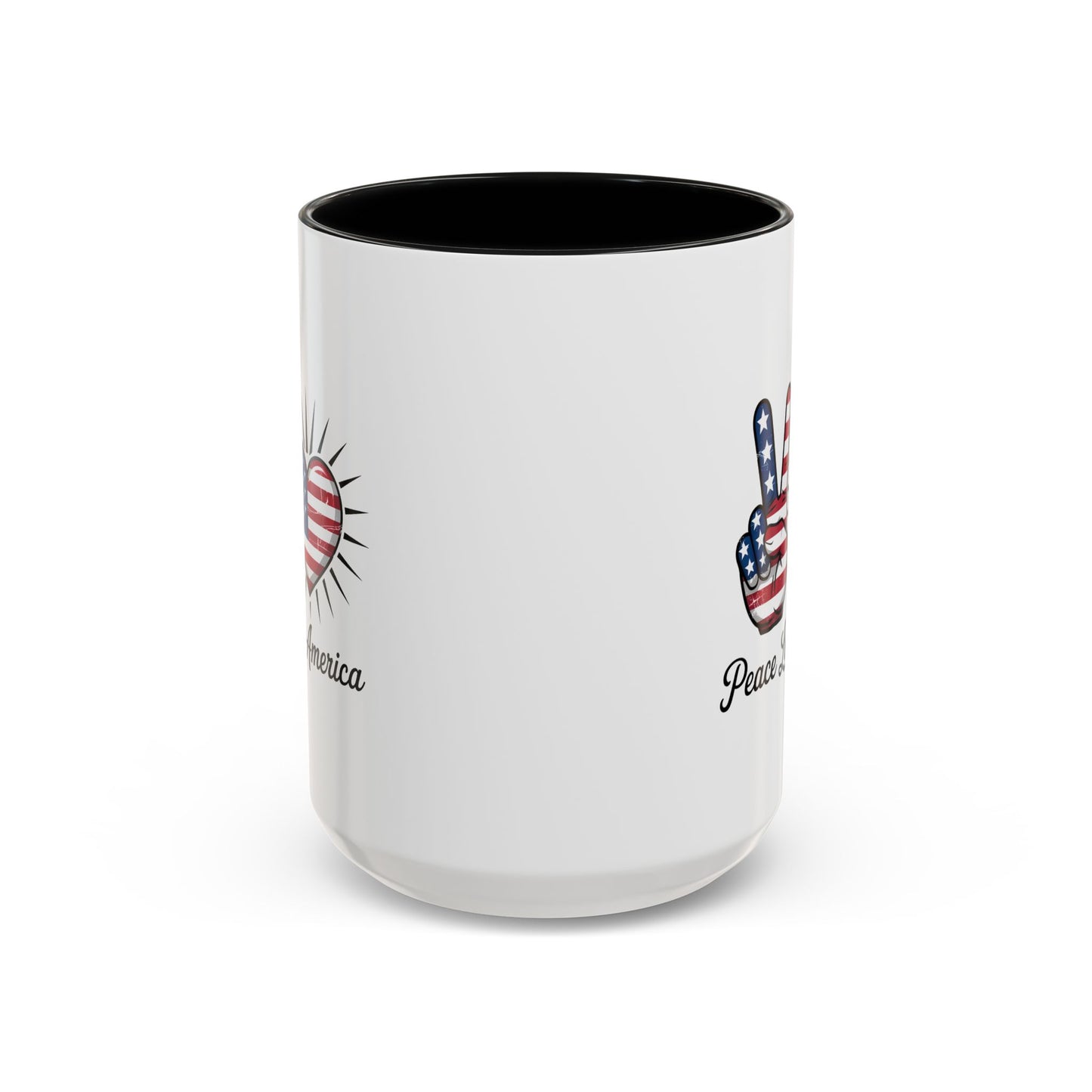 4th of July Mug - Peace Love America