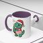 Christmas Mug - Merry Christmas Red Text Dinosaur Tree