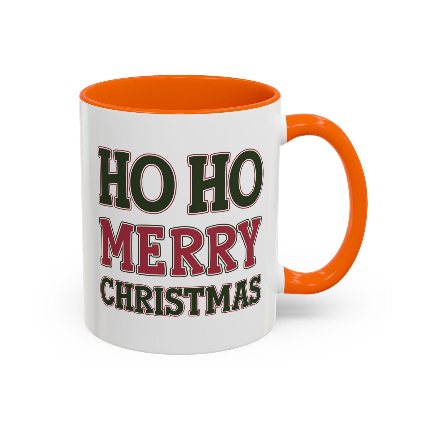 Christmas Mug - Ho Ho Ho Merry Christmas Red & Green Text 4