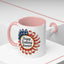 4th of July Mug - Happy Birthday America Sunflower