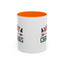 Christmas Mug - Merry Christmas Red & Green Text Heart Arrow Trees