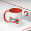 Christmas Mug - Merry Christmas Green & Red Text Santa Presents