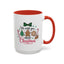 Christmas Mug - We Wish You a Merry Christmas Black & Red Text Cookies & Candy