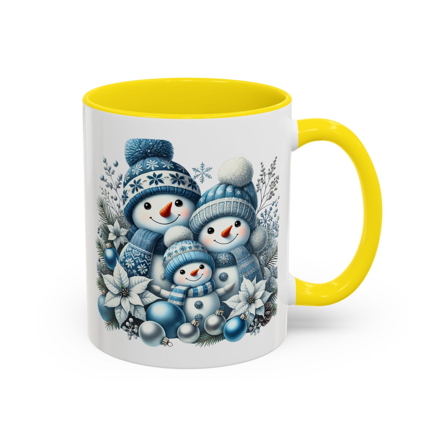 Christmas Mug - Blue Snowman Family