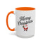 Christmas Mug - Merry Christmas Black Text Santa Present