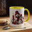 Christmas Mug - Burgundy Snowman Family