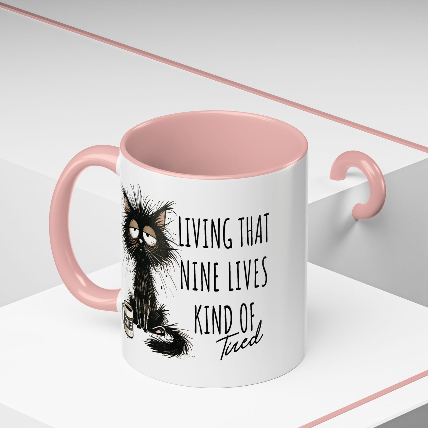 Humor Mug - Living That Nine Lives