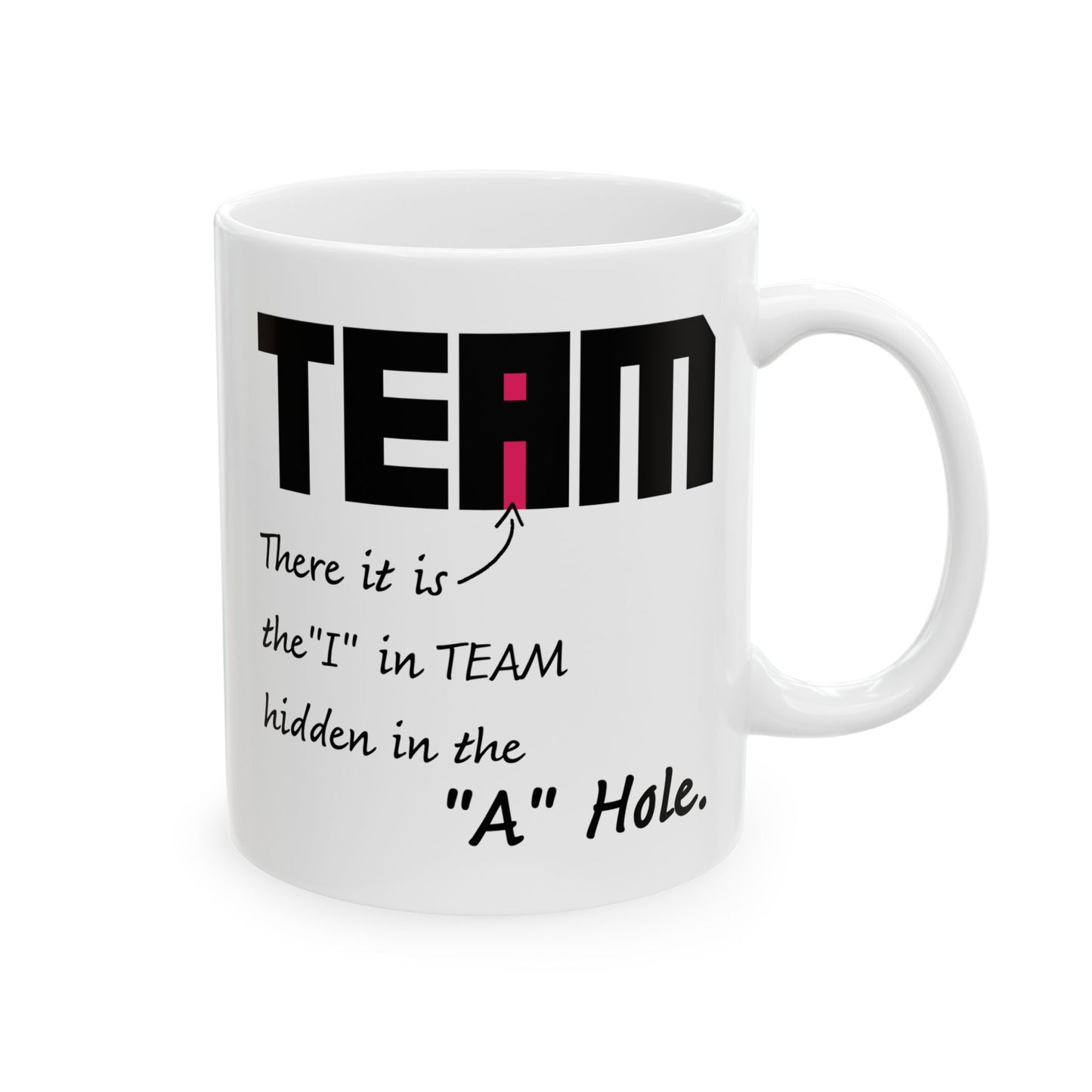 Adult Mug - There it is The I in Team
