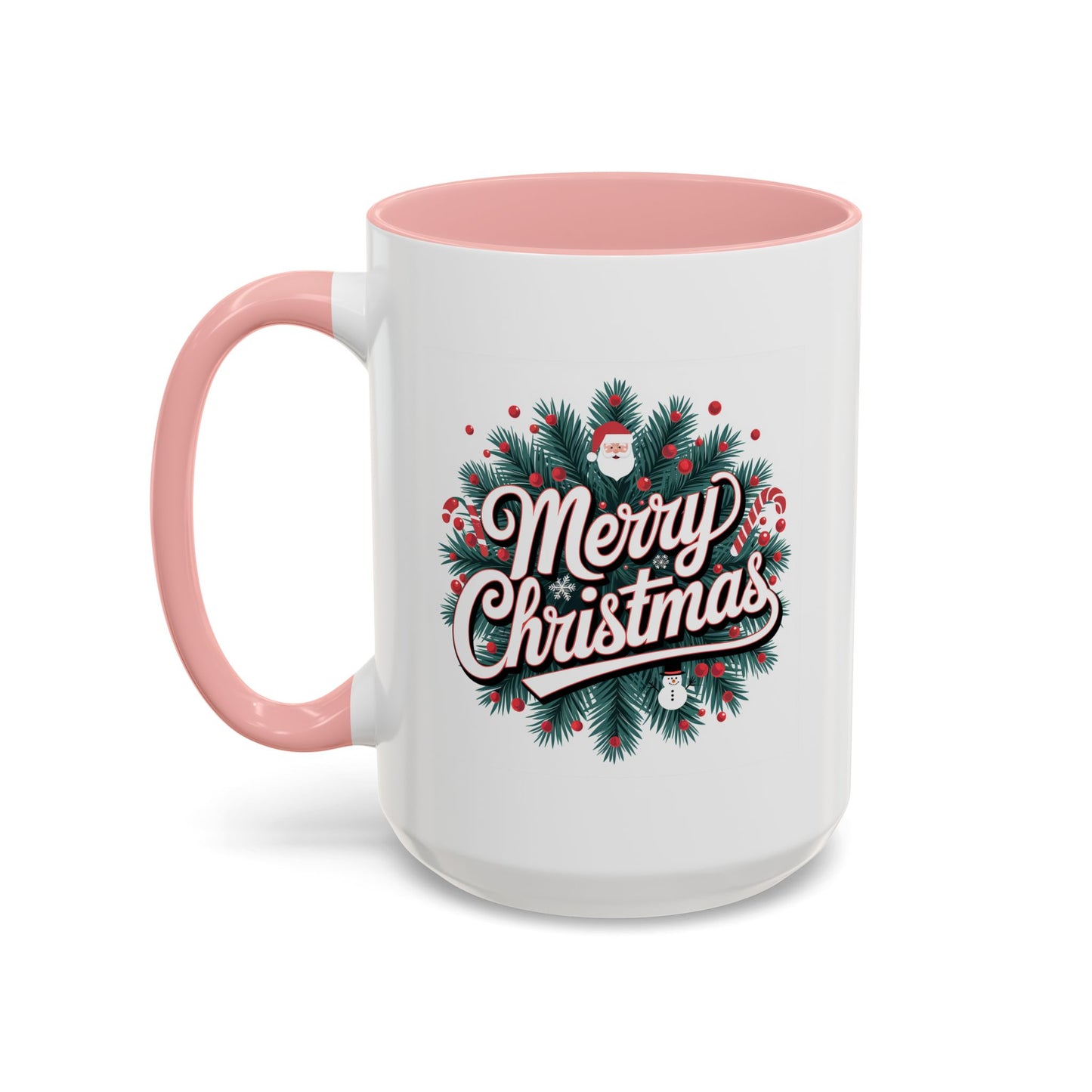 Christmas Mug - Merry Christmas White & Red Embossed Text