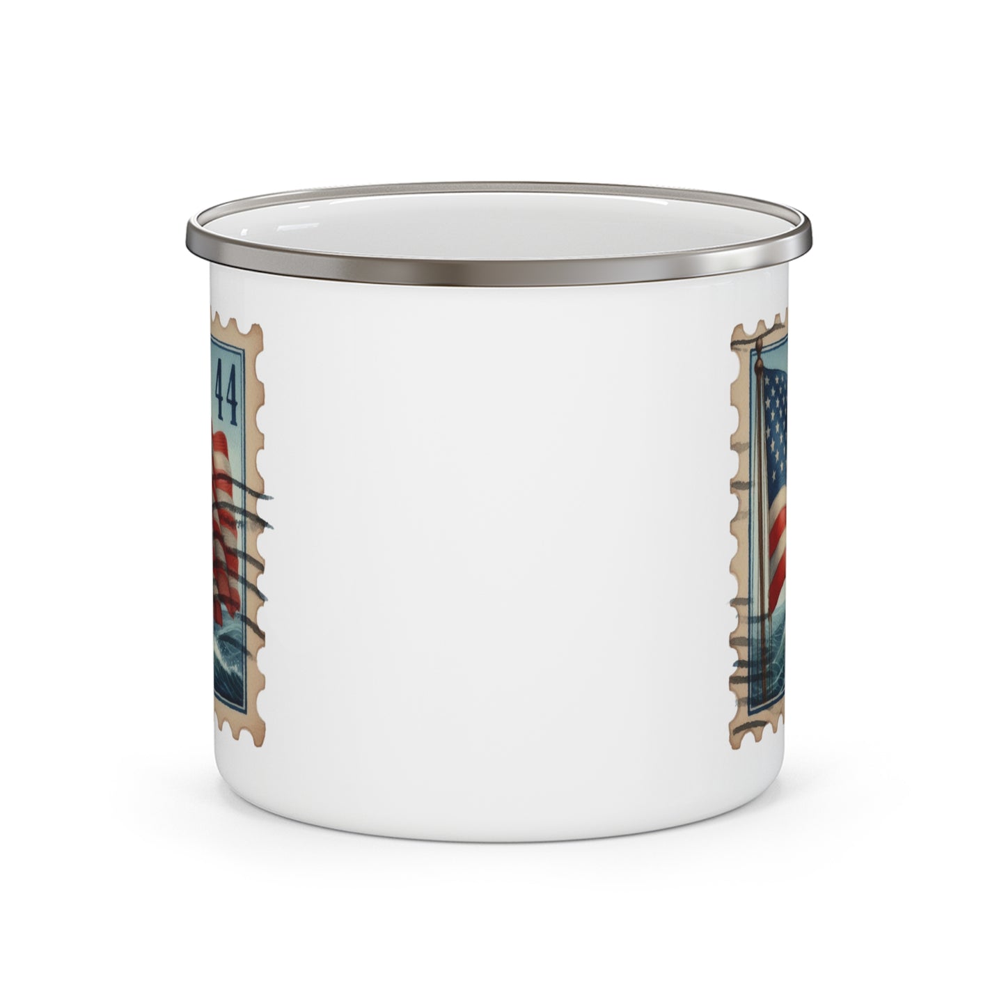 4th of July Mug - American Flag Stamp