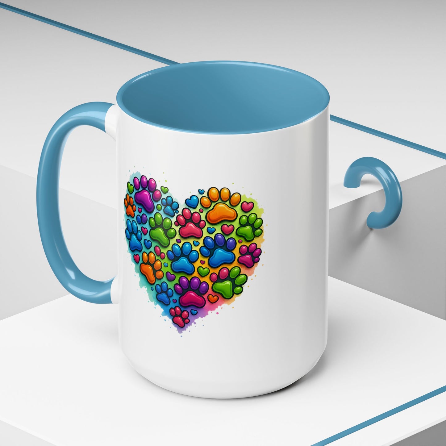Animal Mug - Dog Paws Heart