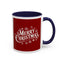 Christmas Mug - Merry Christmas White Text Maroon Background