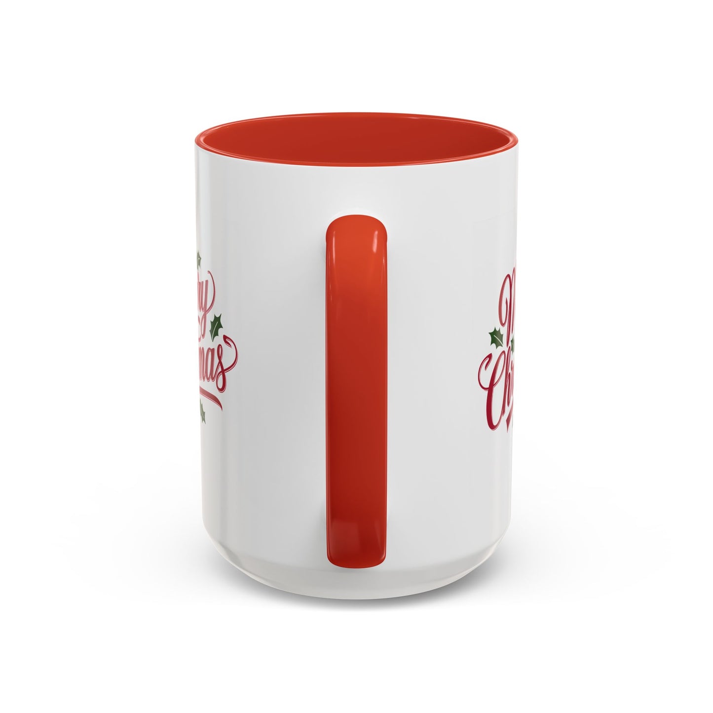 Christmas Mug - Merry Christmas Red Text Mistletoe