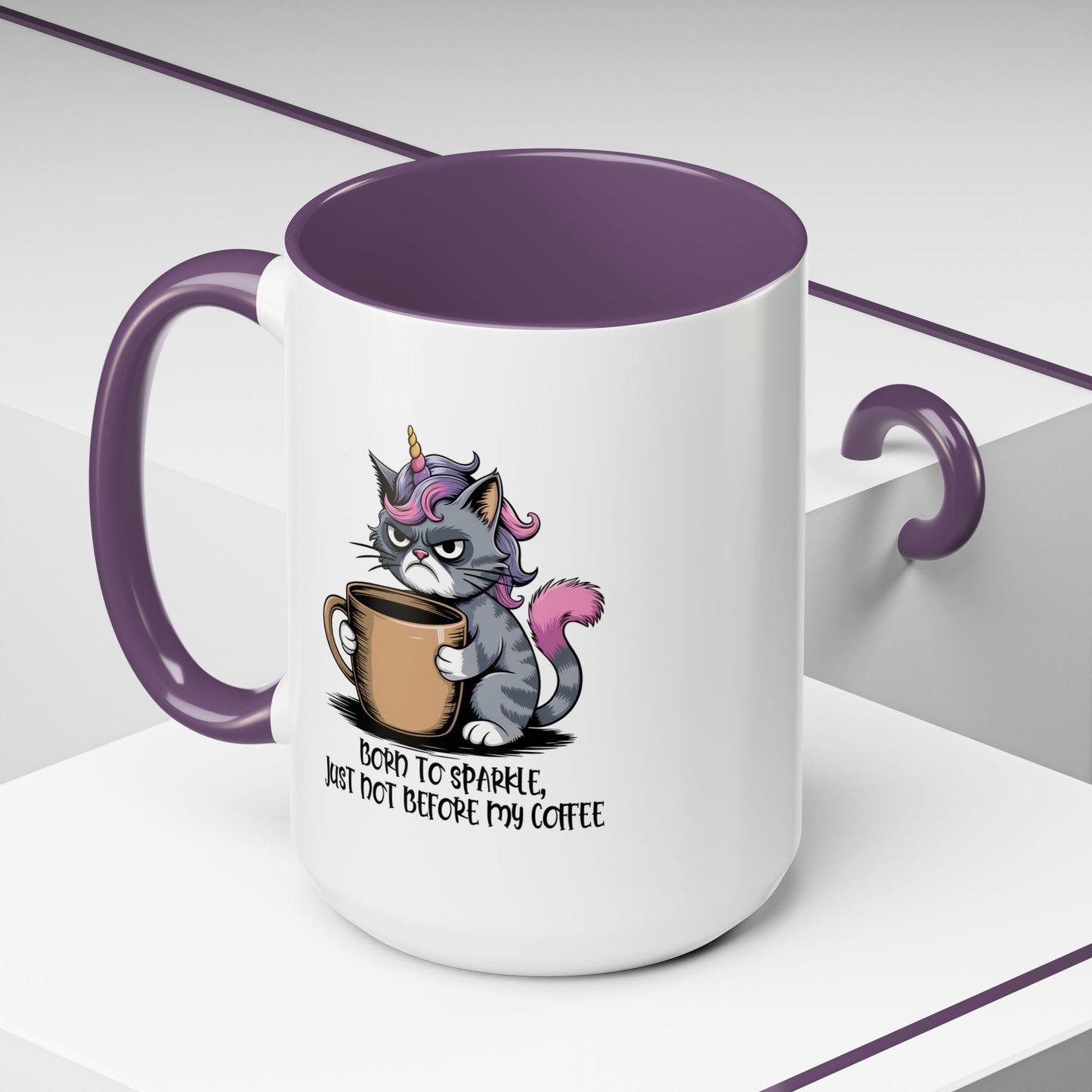 Humor Mug - Born to Sparkle, Just Not Before My Coffee