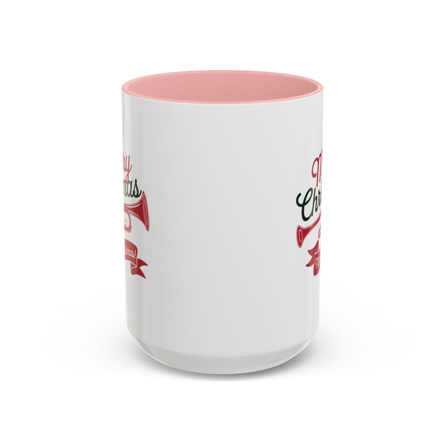 Christmas Mug - Red & Green Text Trumpet