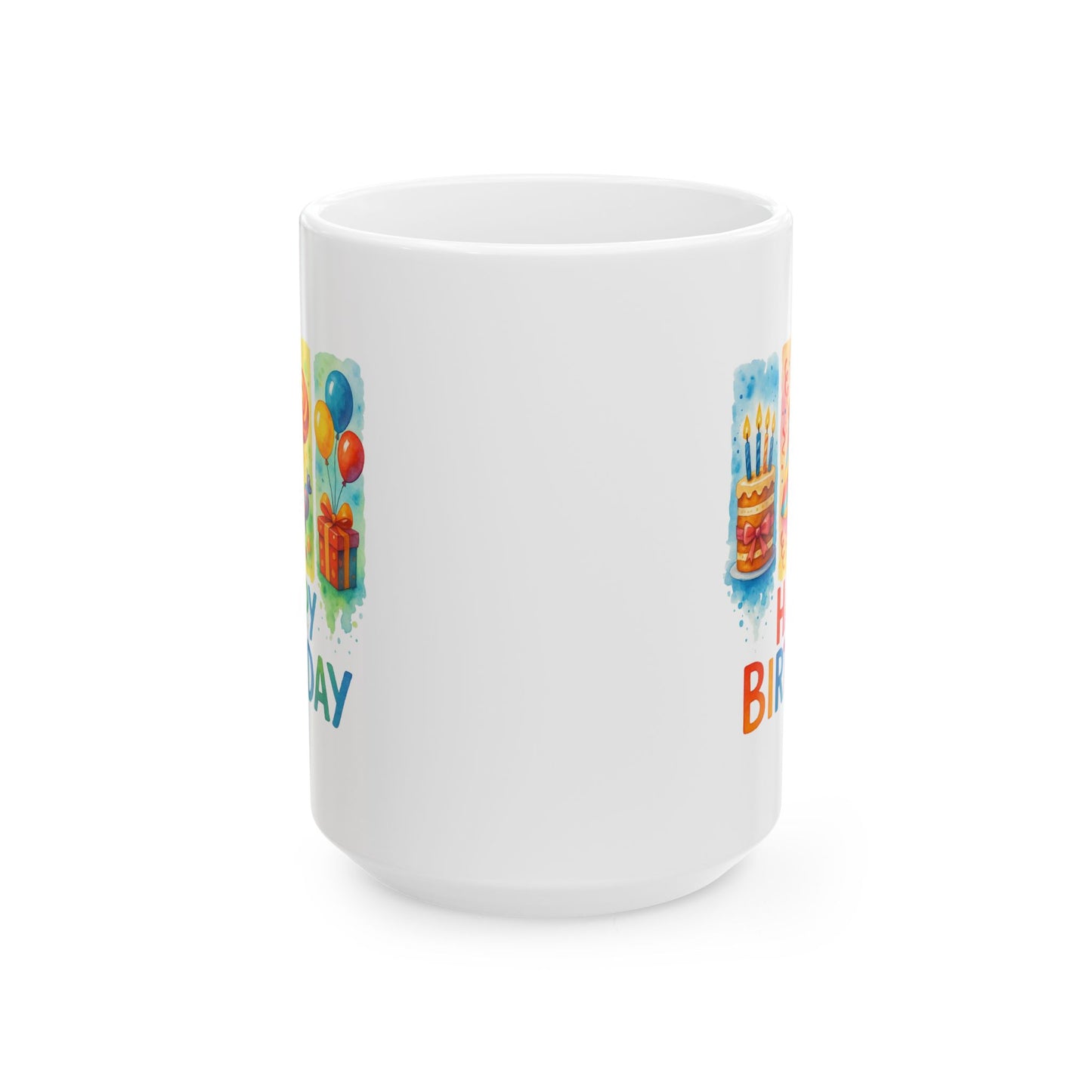 Birthday Mug - Happy Birthday Brushstroke Design