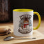 Christmas Mug - Merry Christmas Black & White Text Snowman Cat