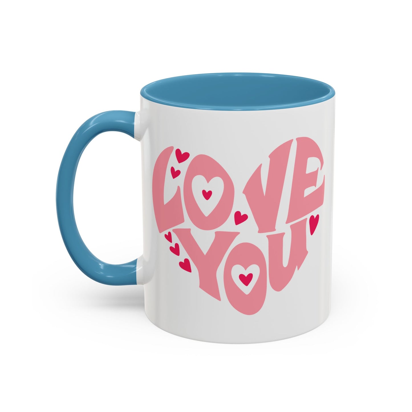 Valentine's Day Mug - Love You Heart Lettering