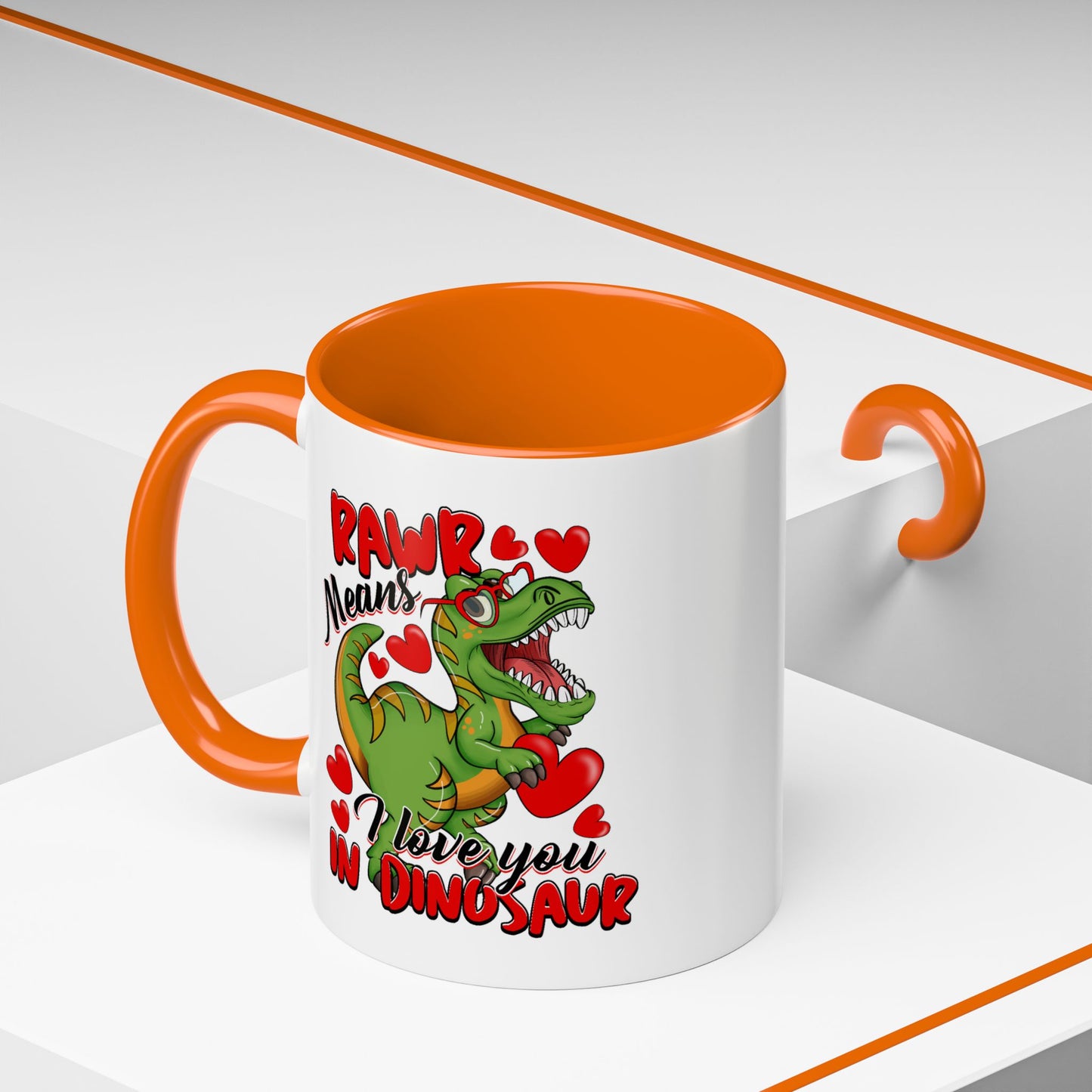 Valentine's Day Mug - Rawr Means I Love You