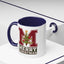 Christmas Mug - Merry Christmas White Green & Red College Text