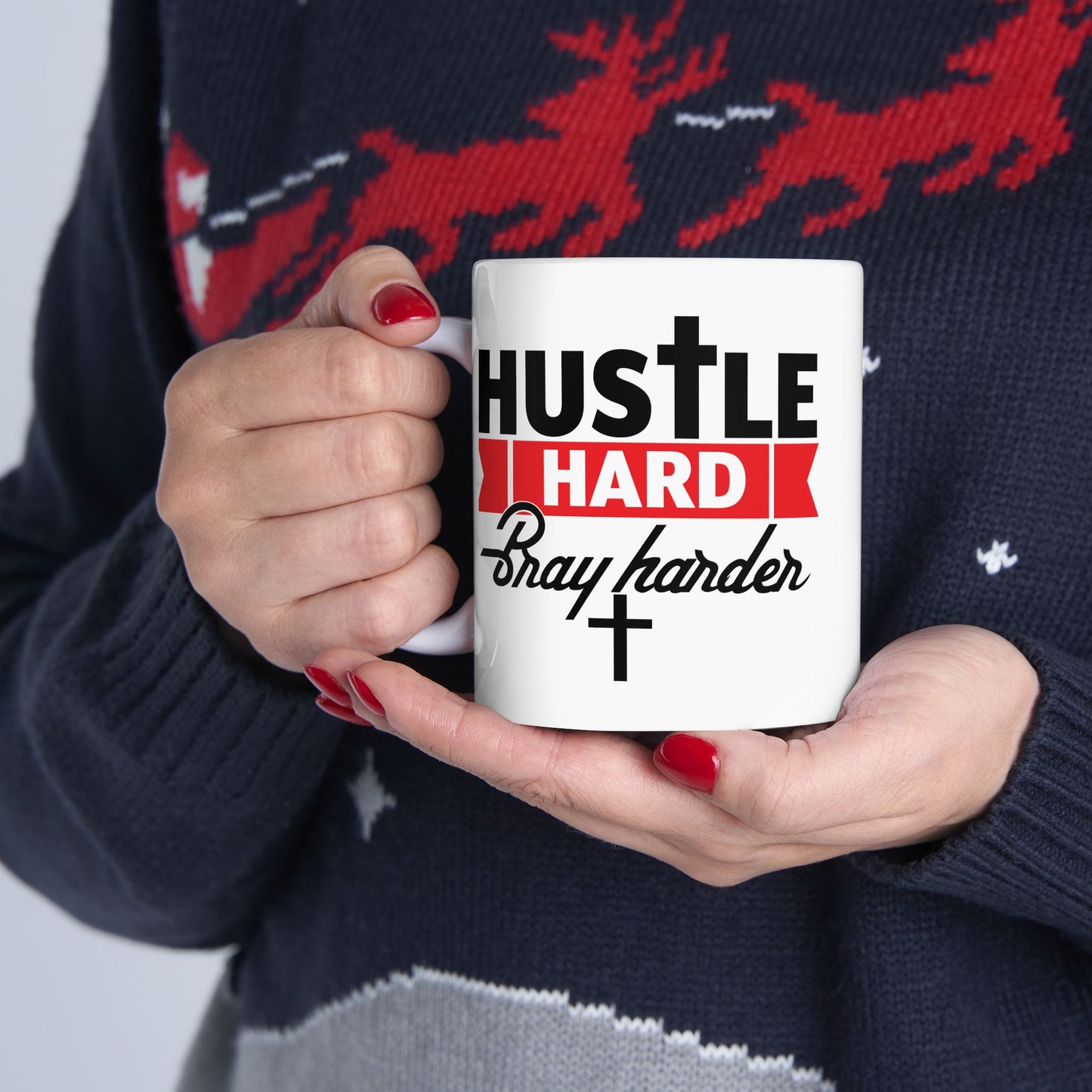 Religious Mug - Hustle Hard