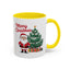 Christmas Mug - Merry Christmas Red Text Santa Tree Presents