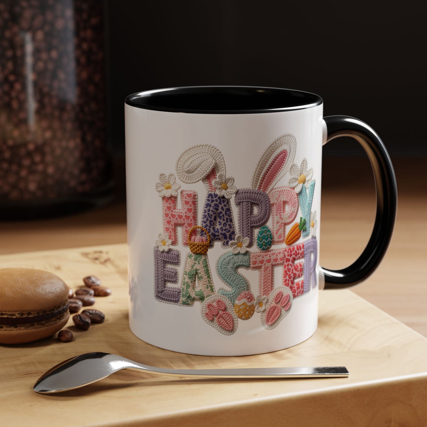 Easter Mug - Happy Easter Latch Yarn