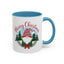 Christmas Mug - Merry Christmas Red Text Gnome Bow Tree