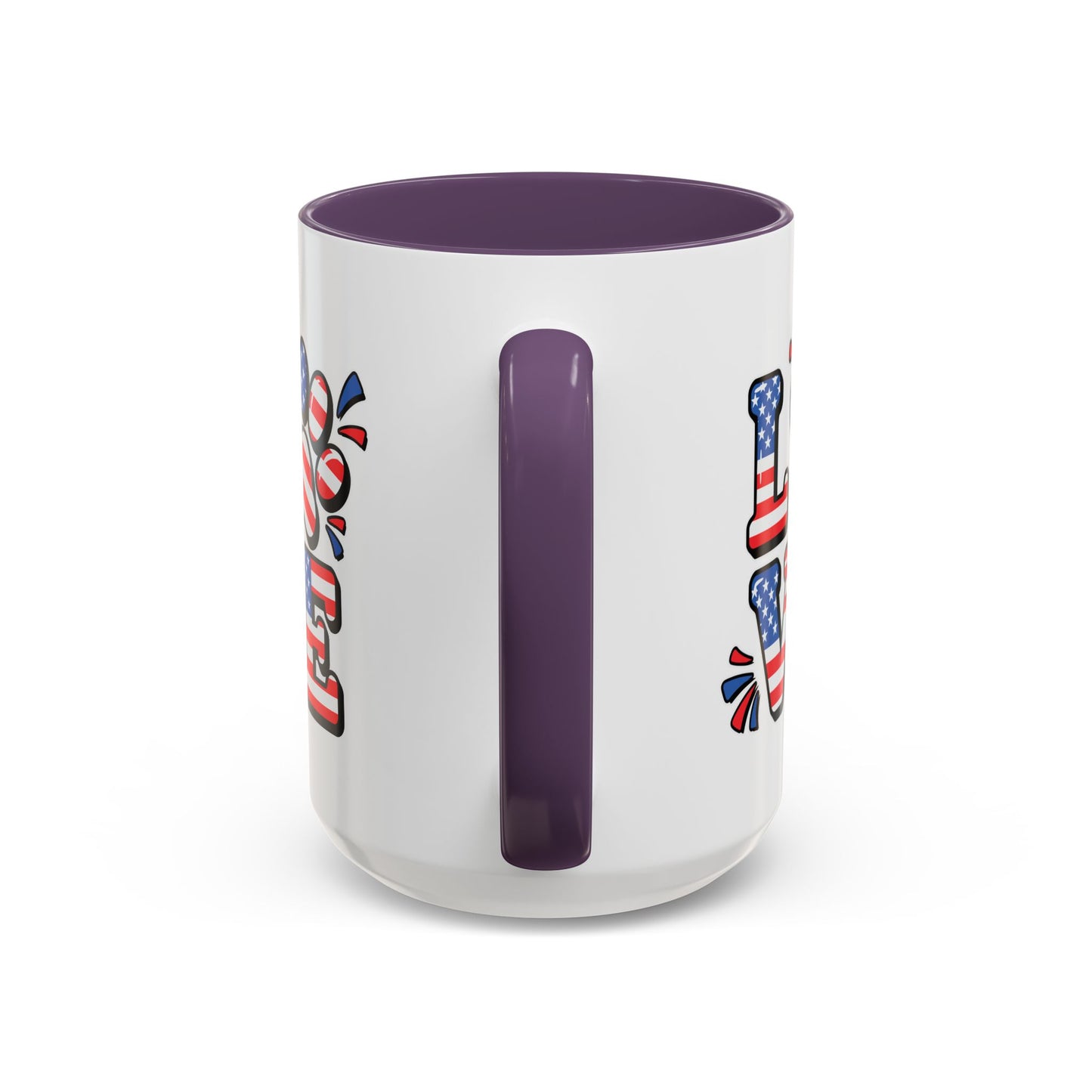 4th of July Mug - Animal Love USA Flag
