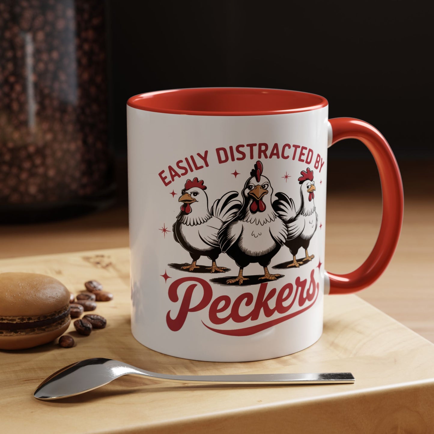 Humor Mug - Easily Distracted By Peckers
