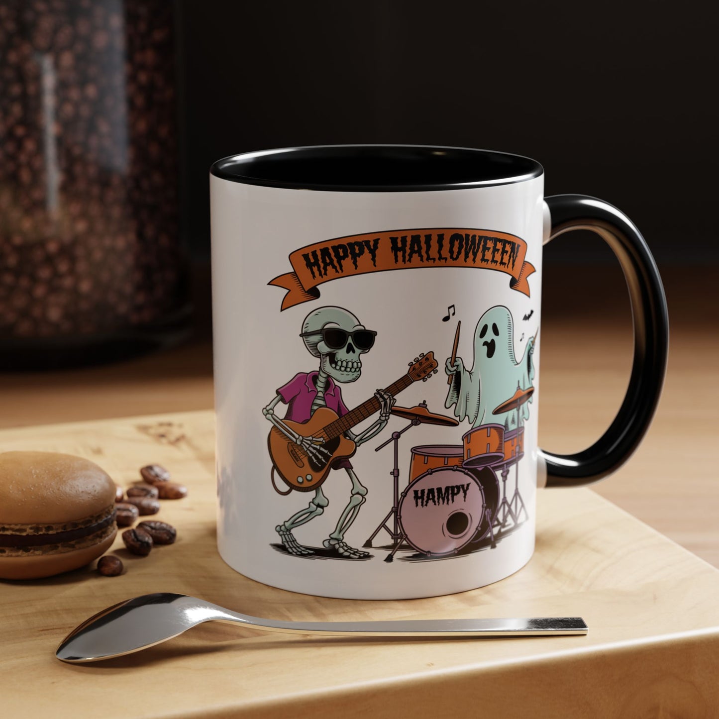 Halloween Mug - Skeleton & Ghost Band