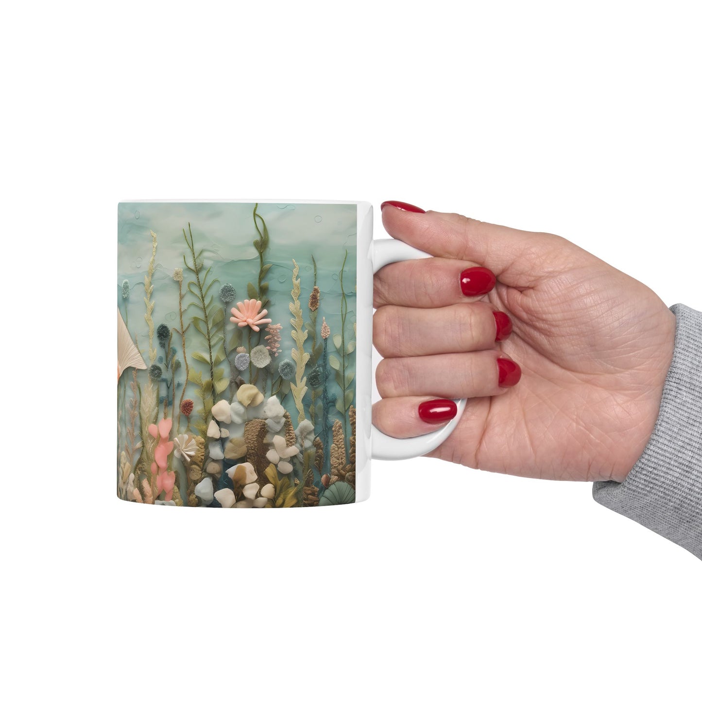 Artistic Mug - Felted Mermaid