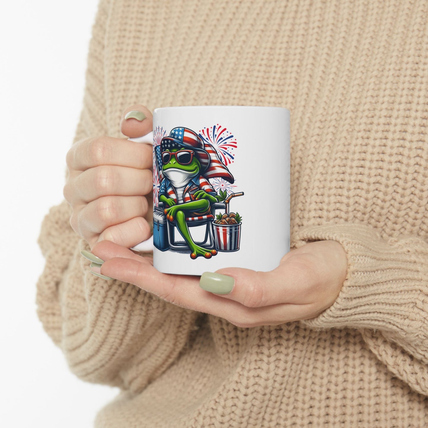 4th of July Mug - Cool Patriotic Frog