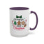 Christmas Mug - We Wish You a Merry Christmas Black & Red Text Cookies & Candy