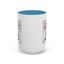 Christmas Mug - Merry Christmas Red Text Puppy Green Top