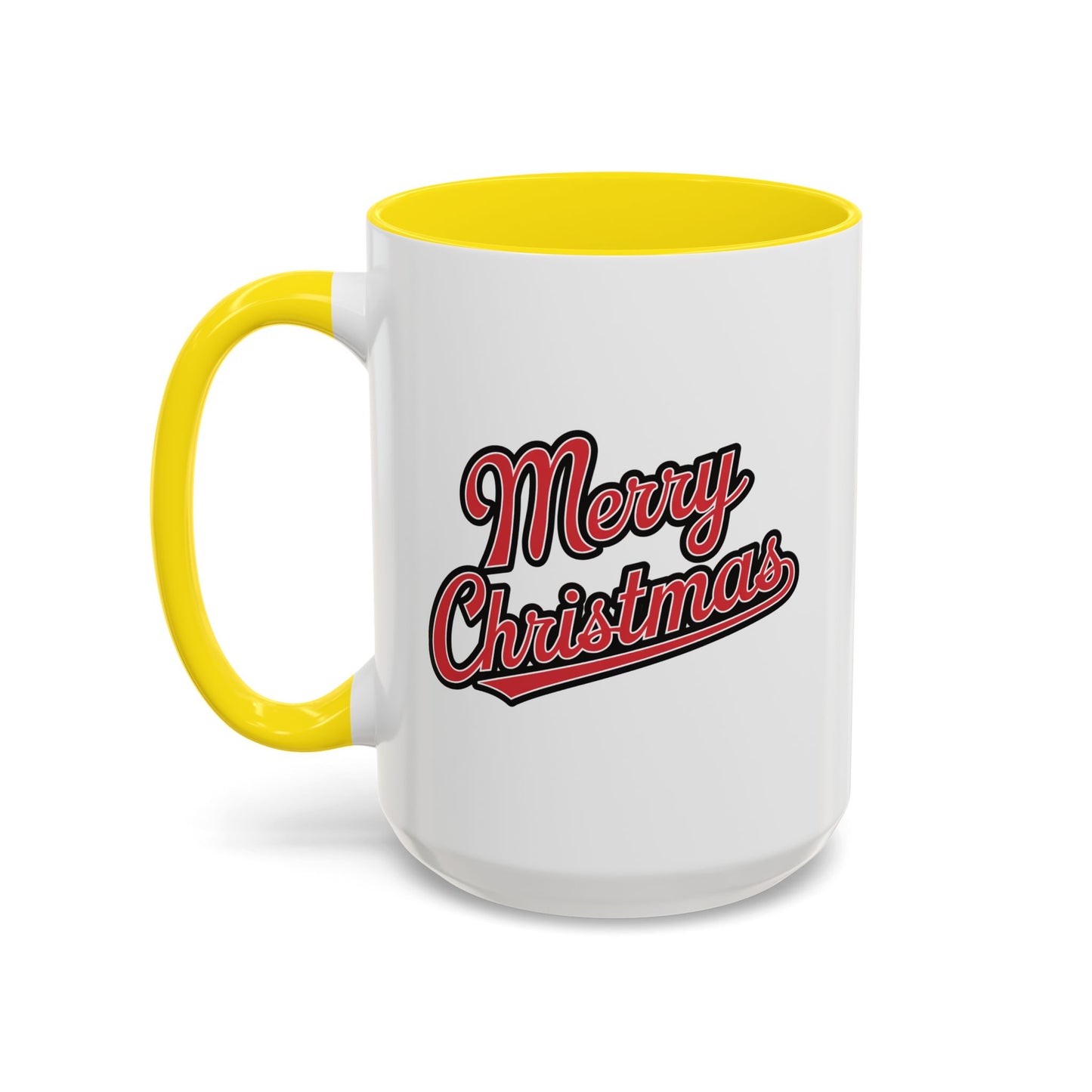 Christmas Mug - Merry Christmas Red & Black Baseball Text