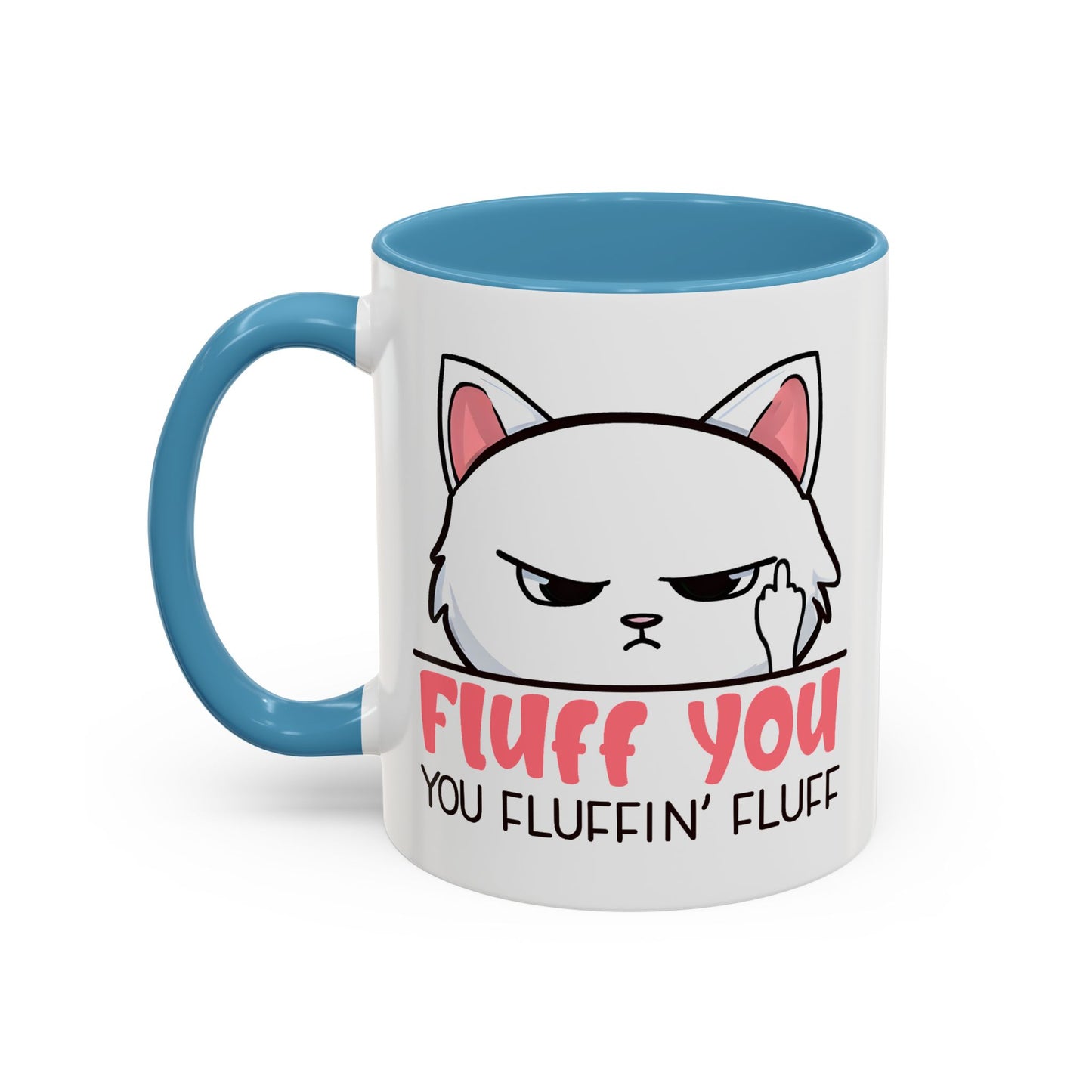 Adult Mug - Fluff You White Cat