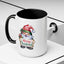 Christmas Mug - Merry Christmas Red & Green Text Gnome Present