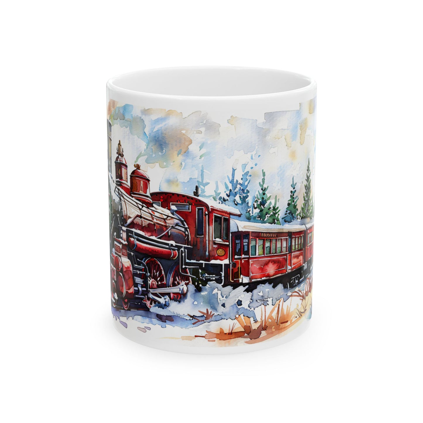 Christmas Mug - Christmas Train Wrap