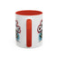 Christmas Mug - Merry Christmas White & Red Text Tree Lights