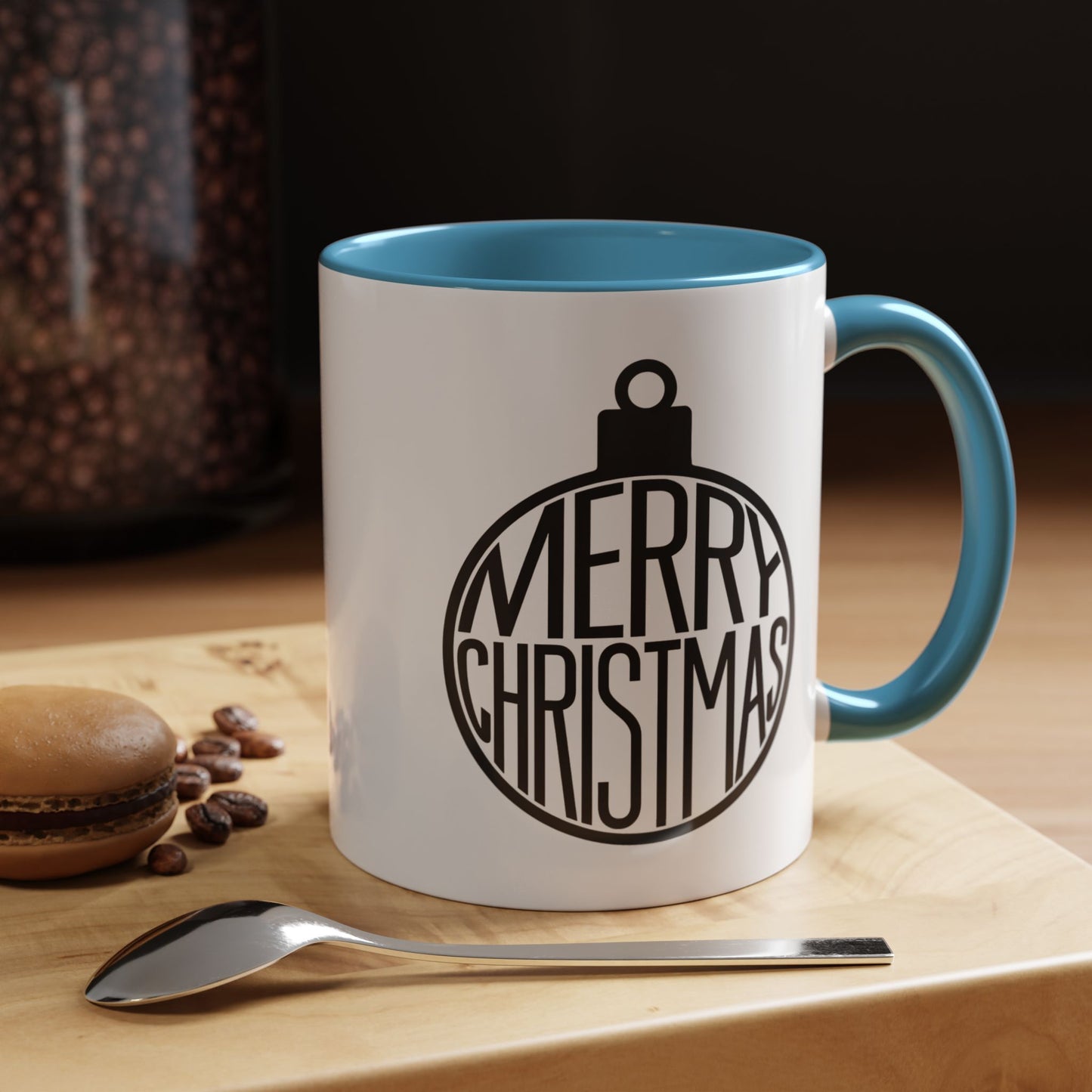Christmas Mug - Merry Christmas Black Text Ornament