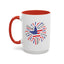 4th of July Mug - Star Flag Fireworks